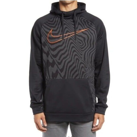 Nike Hoodie Men Therma Dri-Fit Swoosh Pullover Training size XL Black Sweatshirt - Picture 3 of 8